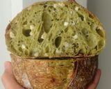 Foto langkah ke 24 dari resep Pandan Jinten Hitam Italian Herbs Cheese Sourdough Bread (Oven Tangkring).