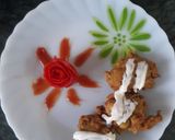 A picture of step 4 of Chickpeas peanuts spinach fritters with crispy chickpeas.