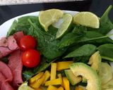 A picture of step 2 of My Coriander and Garlic Beef Salad 🥰.