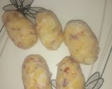 A picture of step 4 of Yam balls and egg sauce.