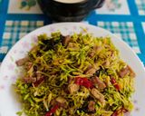 Foto langkah ke 4 dari resep Tumis bunga pepaya.