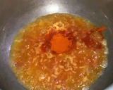 A picture of step 4 of Aloo bangan ki sabzi (eggplant curry with potato).