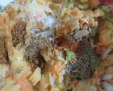 A picture of step 3 of Vegetable, Chicken and Macaroni Kabab.