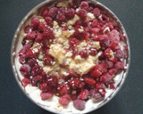 A picture of step 3 of Simple Raspberry Eaton mess.