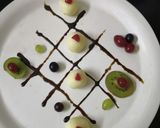 A picture of step 3 of Rasgulla with fruits.