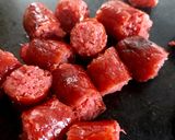 A picture of step 1 of My Pork & Tomato Sausages on Pitta Bread 😃.