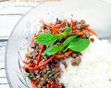 Hình bước làm 5 của món Cơm Bò Cốt Dừa