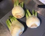 Une image de l'étape 1 de Fenouils au fumet d'agneau.