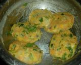 A picture of step 4 of Mix vegetable corn tikki.