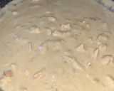 Foto del paso 5 de la receta: Pollo con salsa mostaza, miel & nueces + Patatas hervidas con un toque de horno