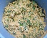 A picture of step 1 of Dal Vadas with Spring Onions.