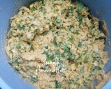 A picture of step 1 of Dal Vadas with Spring Onions.