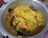 A picture of step 8 of Swaminarayan Kadhi Khichdi (Satvik Khichdi).