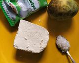 A picture of step 1 of Sattu Mango Burfi.