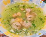 Hình bước làm 2 của món Canh bí nấu chả tôm thịt