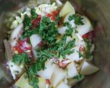 A picture of step 3 of Alu muri shilong(meghalaya street food).