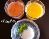 A picture of step 1 of Orange Tomato Cocktail.