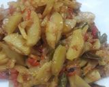 A picture of step 3 of Aloo ki Bhujiya.