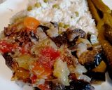 Zöldségekkel sült mustáros tarja recept fázis 5 fotója