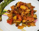A picture of step 4 of Potato & Capsicum Subji.