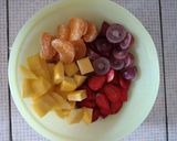 Foto langkah ke 1 dari resep Puding Buah Simpel🍓🥭🍇.