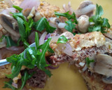 Foto del paso 3 de la receta: Tortitas de garbanzos con avena y salteado de champiñones  con Agua de mar