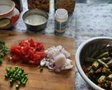 A picture of step 5 of Restaurant style bhindi masala.