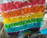 Foto langkah ke 8 dari resep Steamed rainbow cake lembut banget.