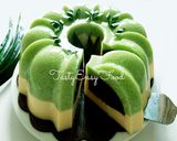 Foto langkah ke 7 dari resep PUDING LUMUT versi Full Lumut | Rasa Pandan, Coklat dan Butter.