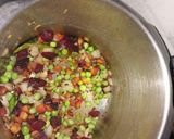 A picture of step 1 of Beetroot pulao.