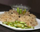 A picture of step 4 of Keema pulao.