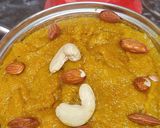 A picture of step 4 of Mango rava halwa today's special sweet for jaganath Puri festival.