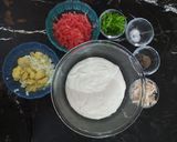 A picture of step 1 of One Bite Tortilla Pinwheels.