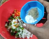 चीज़ी पनीर वेज़ सैंडविच रेसिपी चरण 3 फोटो