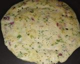 A picture of step 4 of Oats chilla.