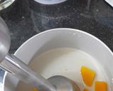 Hình bước làm 1 của món Thạch rau câu 3 màu mix Bí đỏ + sữa + milo (Nắng sữa Milo)