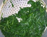 A picture of step 1 of Palak paneer.