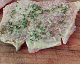 Töltött karaj, baconba tekerve, Meggle főzőkrémes mustármártással.#gluténmentes #tejmentes recept fázis 2 fotója