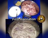 A picture of step 2 of Delhi's layered chicken Dum Biryani.