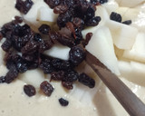 Foto del paso 3 de la receta: Budín de avena con pasas, nueces y pera 🍐