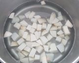 Hình bước làm 2 của món Chè Bắp Khoai Môn Bột Báng