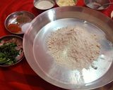 A picture of step 1 of Khasta flour & poori with peanut & chutney.