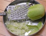 A picture of step 3 of Green Squash (Lauki) paruppu urundai More kuzhambu (in buttermilk sauce).