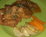 Foto langkah ke 8 dari resep Steak ayam "chicken steak mushrooms sauce homemade".