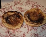 A picture of step 2 of Mid-west openface Mud-wich.