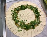 Une image de l'étape 6 de Couronne feuilletée au pesto, gouda et coriandre.