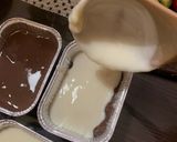 Foto langkah ke 5 dari resep Choco Cheese Silky Pudding.