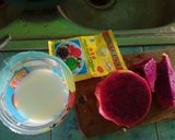 Foto langkah ke 1 dari resep Puding Naga Susu.