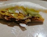 A picture of step 3 of Shami sandwich.