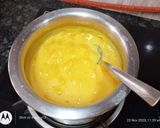 A picture of step 3 of Hyderabadi-style kurma custard with coffee flavour.